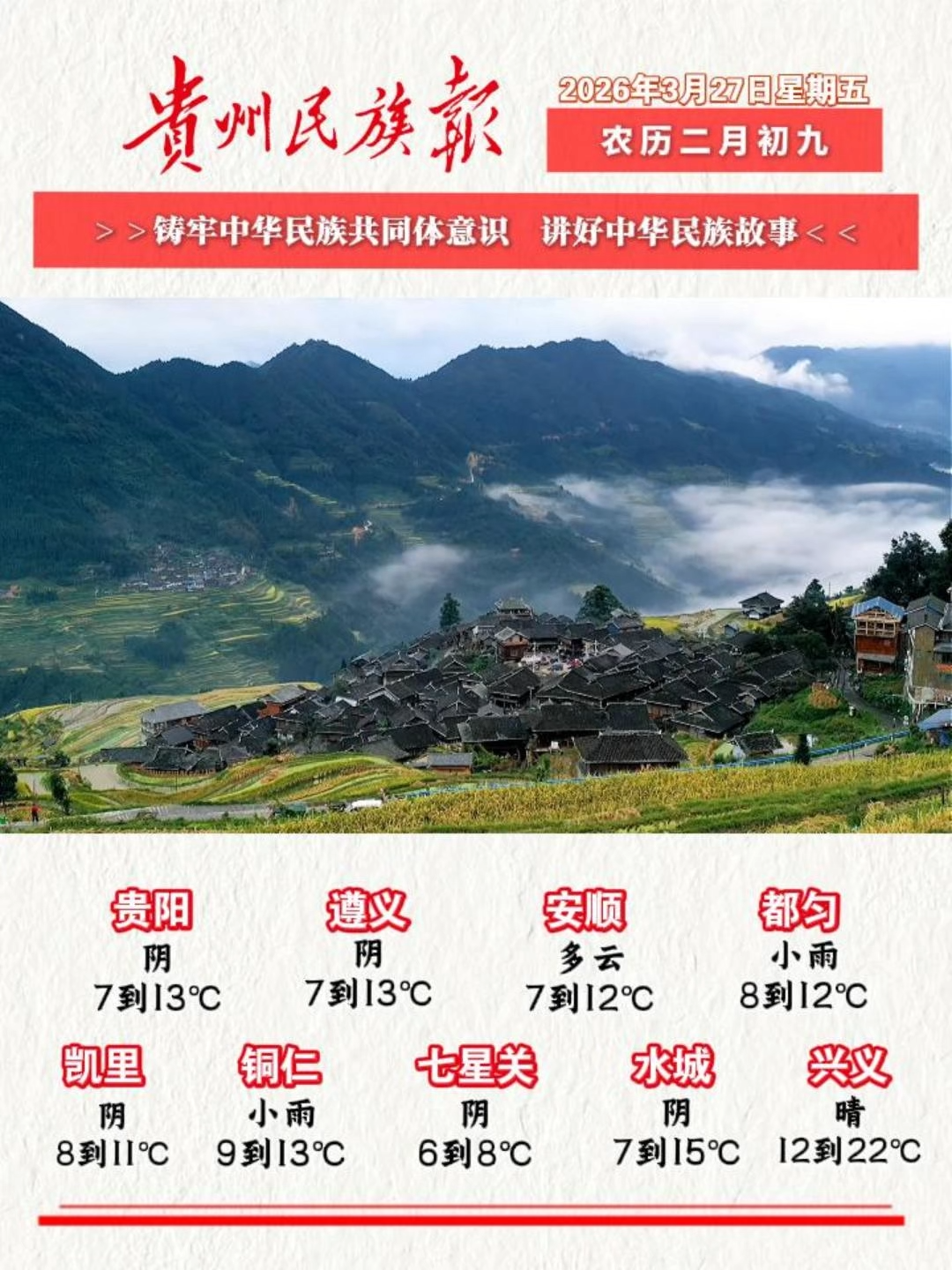  贵州民族报  早报早知道│3月27日新闻速读