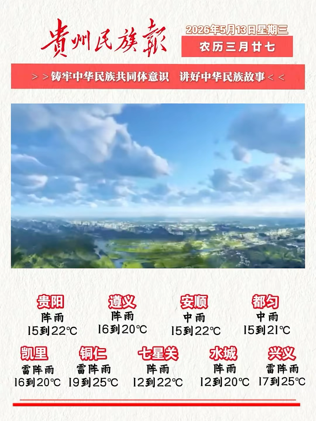 贵州民族报 早报早知道│5月13日新闻速读
